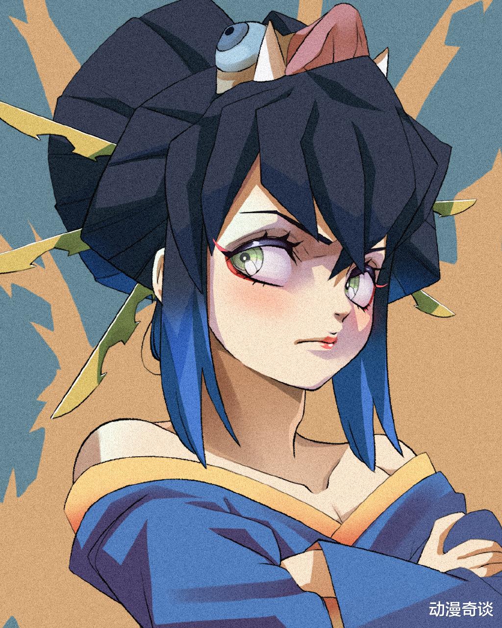 鬼灭之刃|鬼灭之刃变成迪士尼画风，音柱造型有点油，伊之助女装永远的神