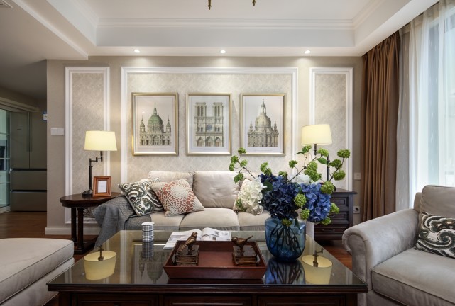 |97平美式小三房设计，餐厅小巧精致，美式情调尽显