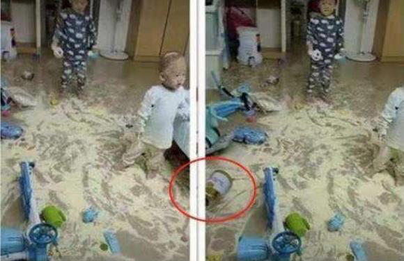 齐姐育儿|宝宝把奶粉当玩具,爸爸却淡定玩手机,网友:求妈妈心理阴影面积