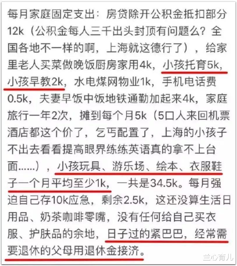 兰心育儿|上海家庭养娃账单曝光，普通家长感慨：原来我们的孩子只能算低配