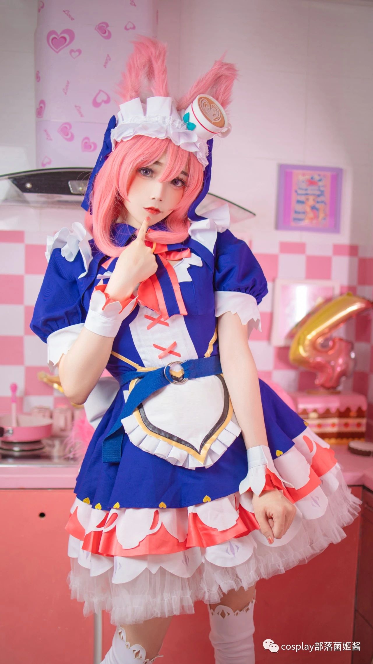 妲己|cos：王者荣耀妲己女仆咖啡@岑伊