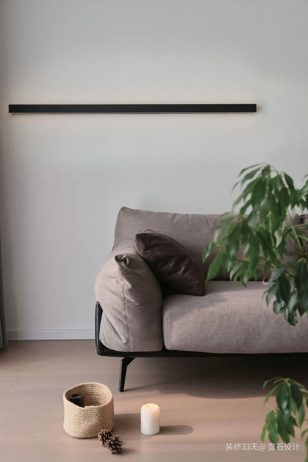 装修设计：129平现代简约素色调三室两卫