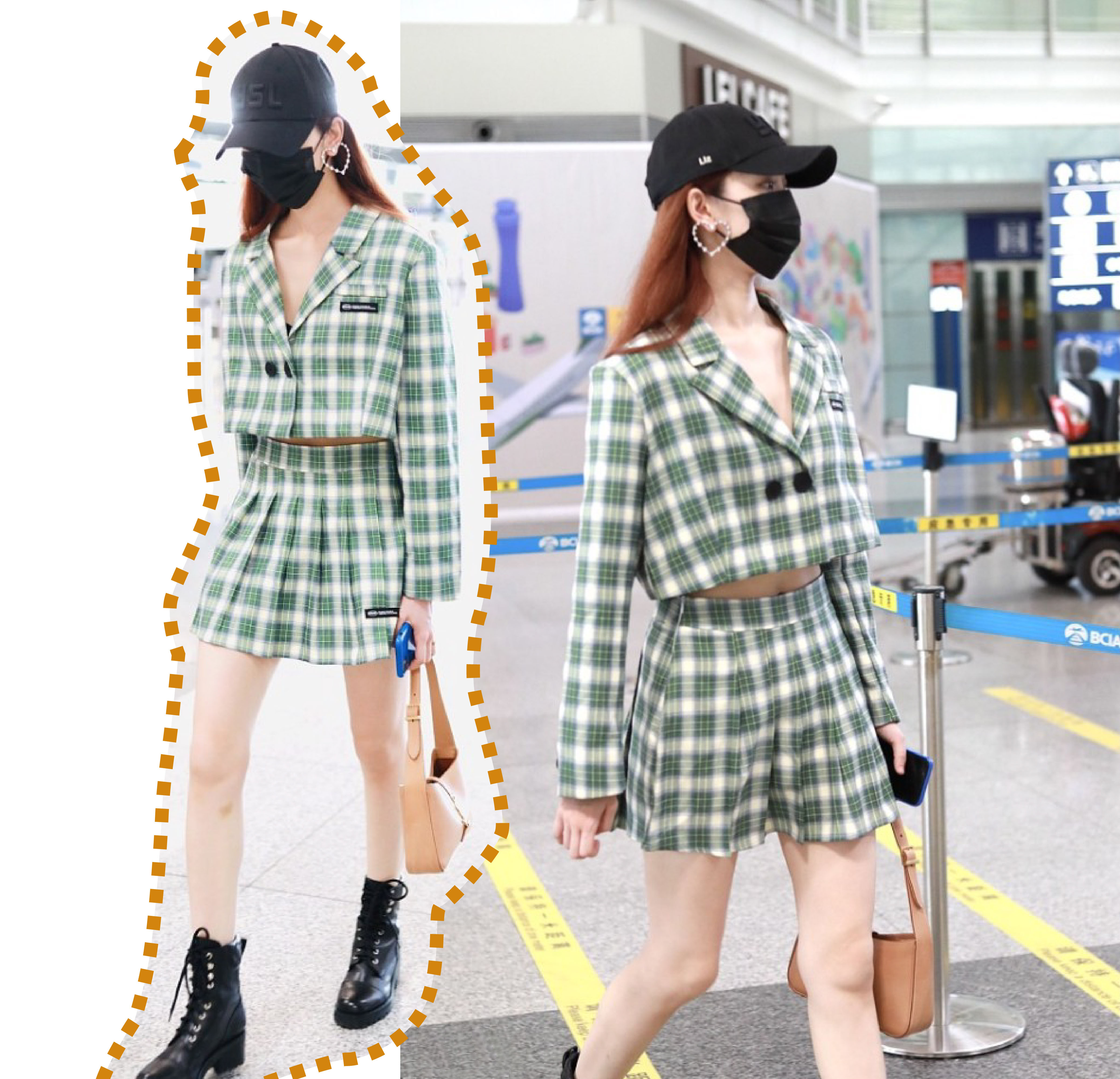 时尚不打羊|刘令姿不愧是人间腿精!褪色牛仔迷你裙配马丁靴性感高挑,太撩了