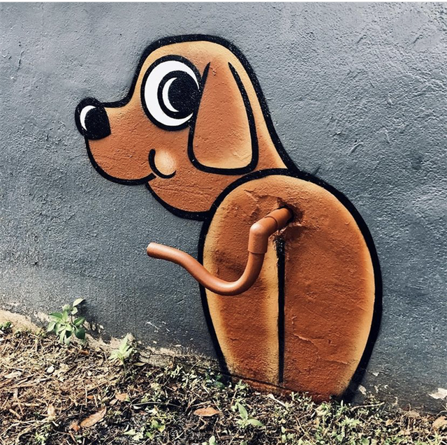 水管艺术，天马行空的想象，让街道变得多姿多彩