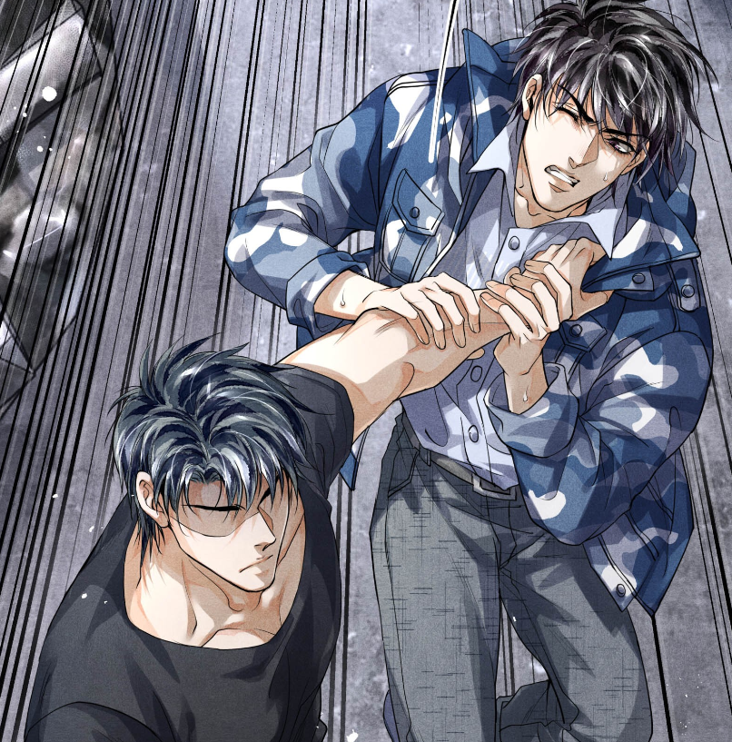 破云|《破云》漫画，江停让严峫感到失望，放大看细节，手臂被严峫抓伤