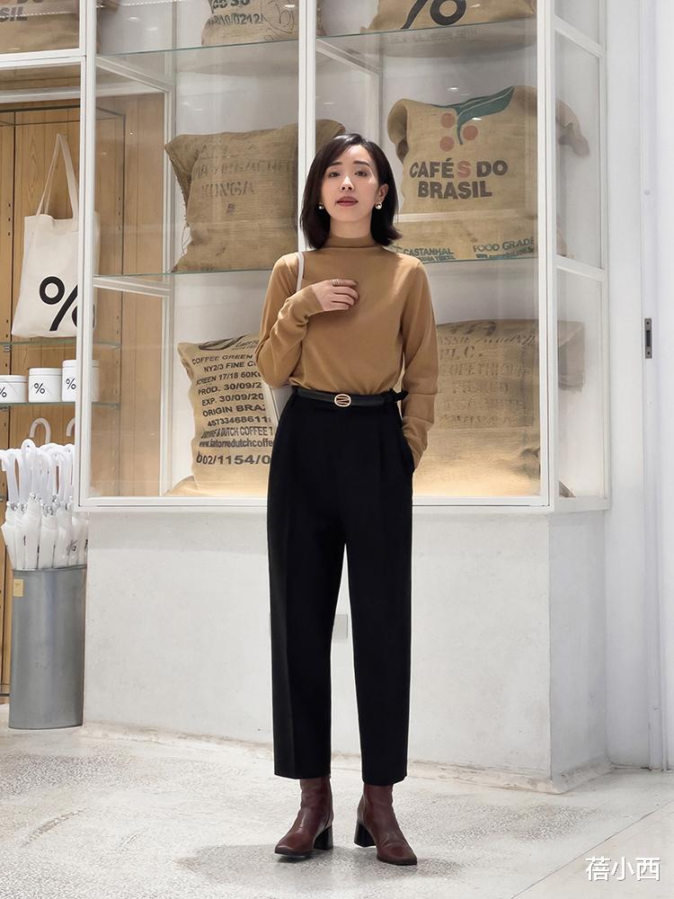 蓓小西 阔腿裤早就out了，今年流行“锥形裤”，搭配针织衫、西装真时髦
