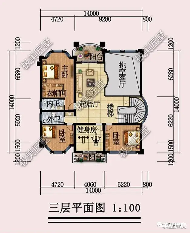 占地方正大气，这款四层欧式别墅外观精美，百看不厌！
