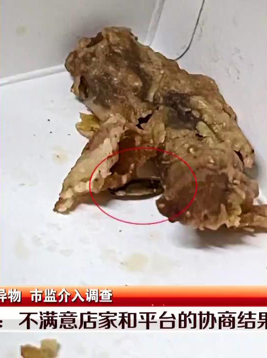 見聞深圳 深圳一學生點了份炸雞，吃完才發(fā)現(xiàn)兩只蟑螂，蹲廁所吐了半小時