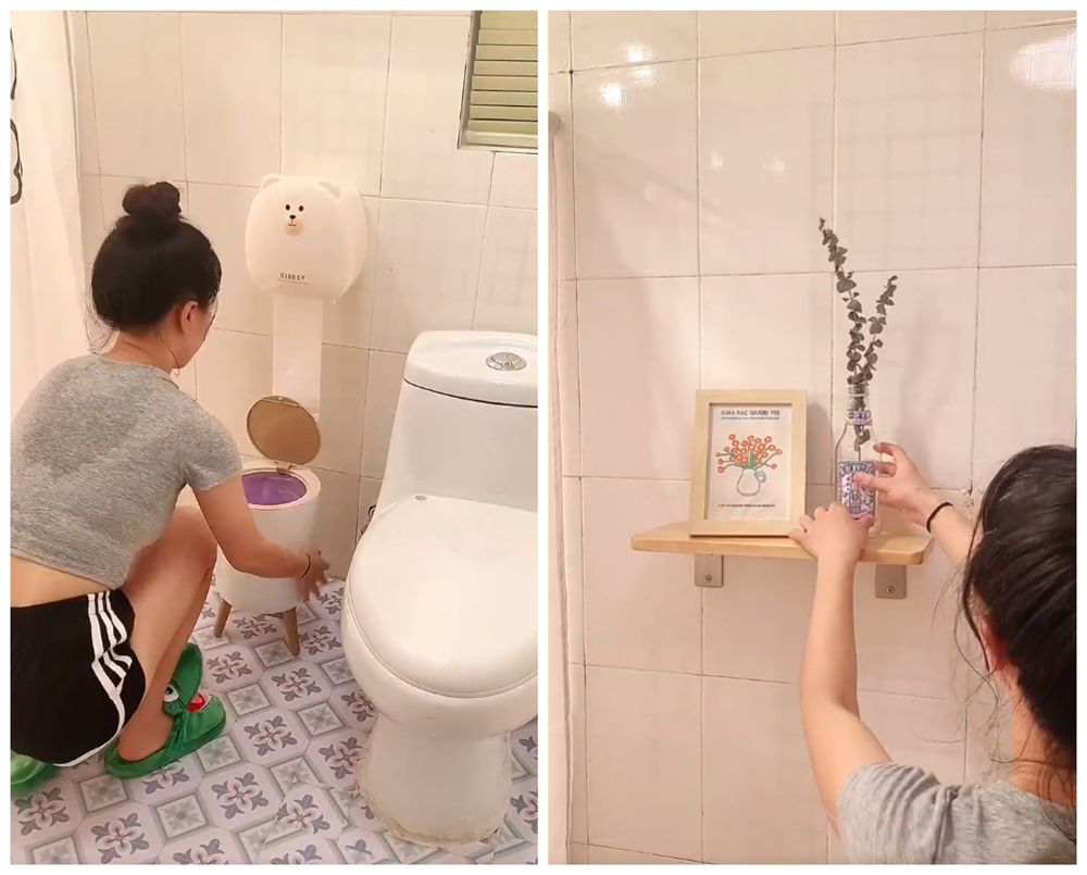 合租闺蜜改造租屋卫生间：低预算将脏旧厕所，变成简洁网红风