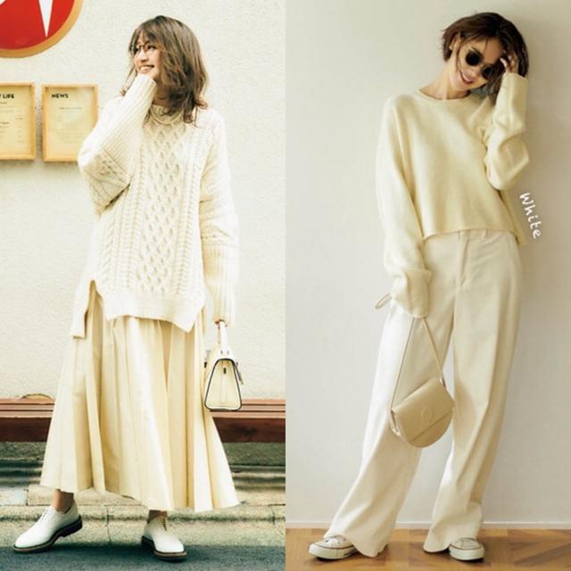 潮流搭配菌|秋天白色毛衣怎么穿才好看？我帮你总结了几套搭配方案，建议收藏