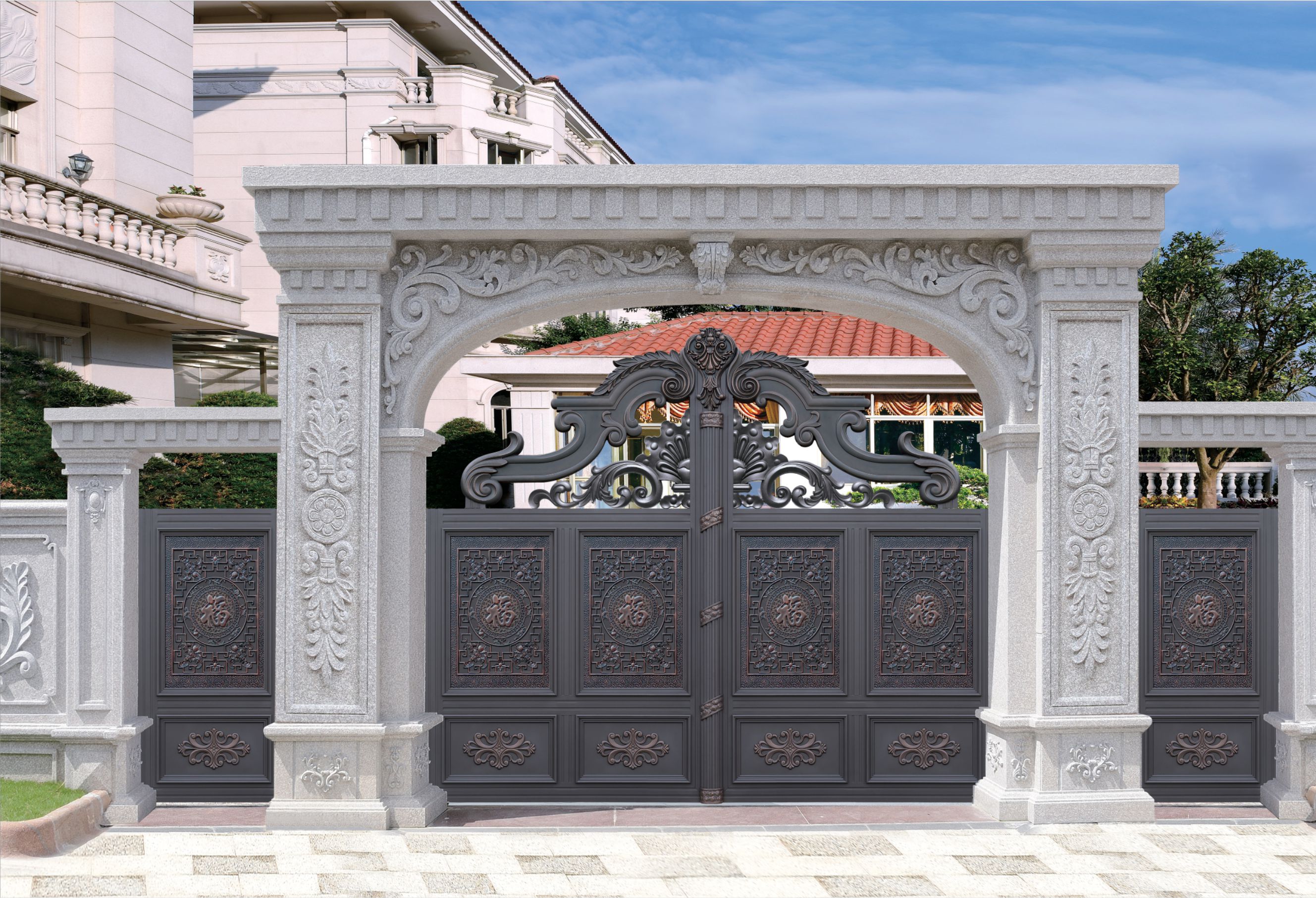 庭院门的主流产品,是结合了传统的中国古典艺术与欧洲的贵族文化气息