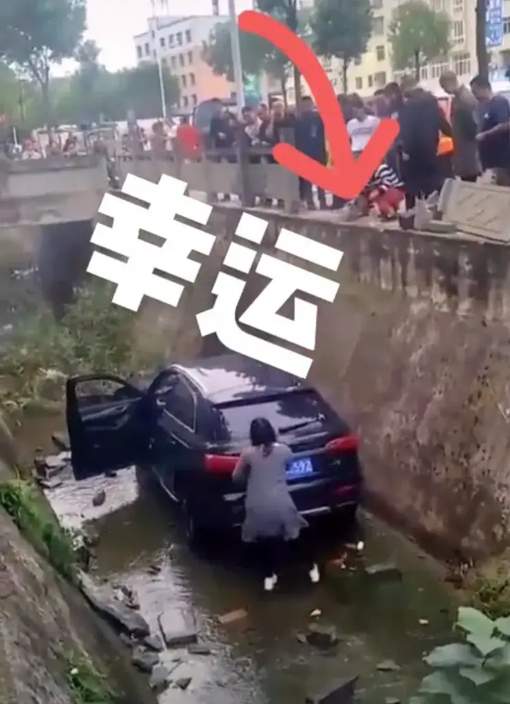 近日,一女子刚拿驾照高兴的上路,结果掉进沟里引人热议