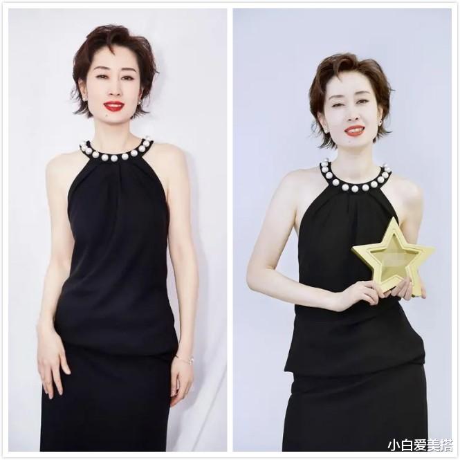 小白爱美搭|刘敏涛真没明星架子，一身紧身长裙好性感，唱歌时小表情太有趣了