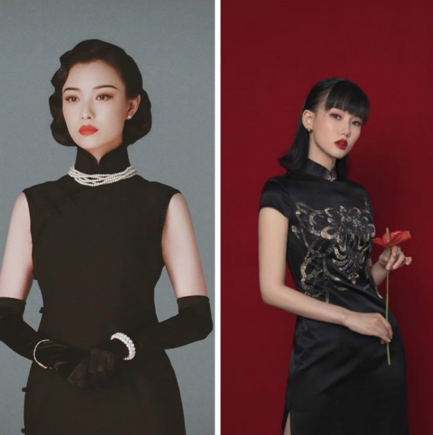 八只爪的猫|李若彤逃过了“美人迟暮”，穿旗袍身材不输00后，姑姑果然是yyds