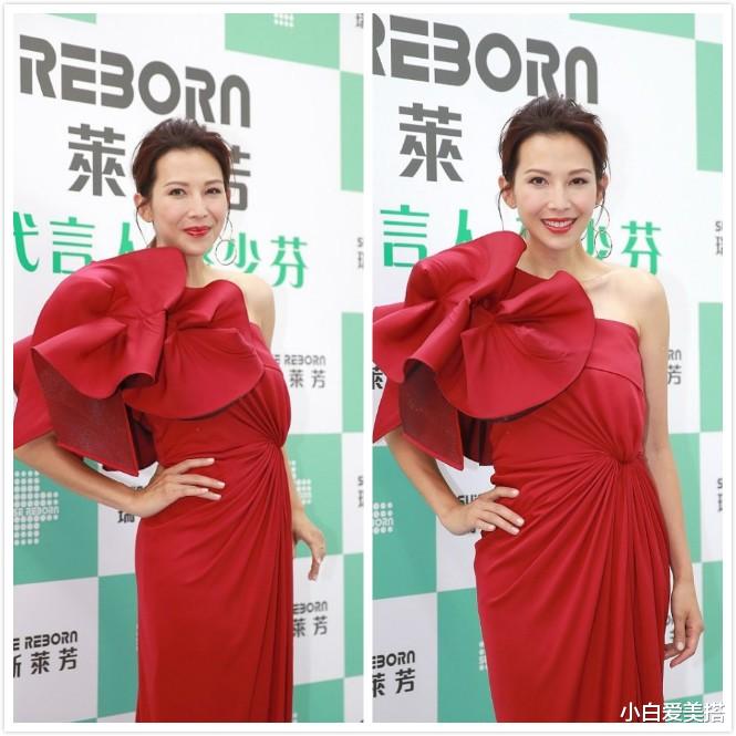 小白爱美搭|蔡少芬的状态真好，年近50还这么有魅力，红裙穿在身上高贵至极