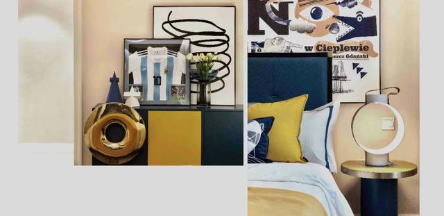 180㎡现代时尚,中性色的空间,暗橙色点缀,带来稳重端庄的氛围