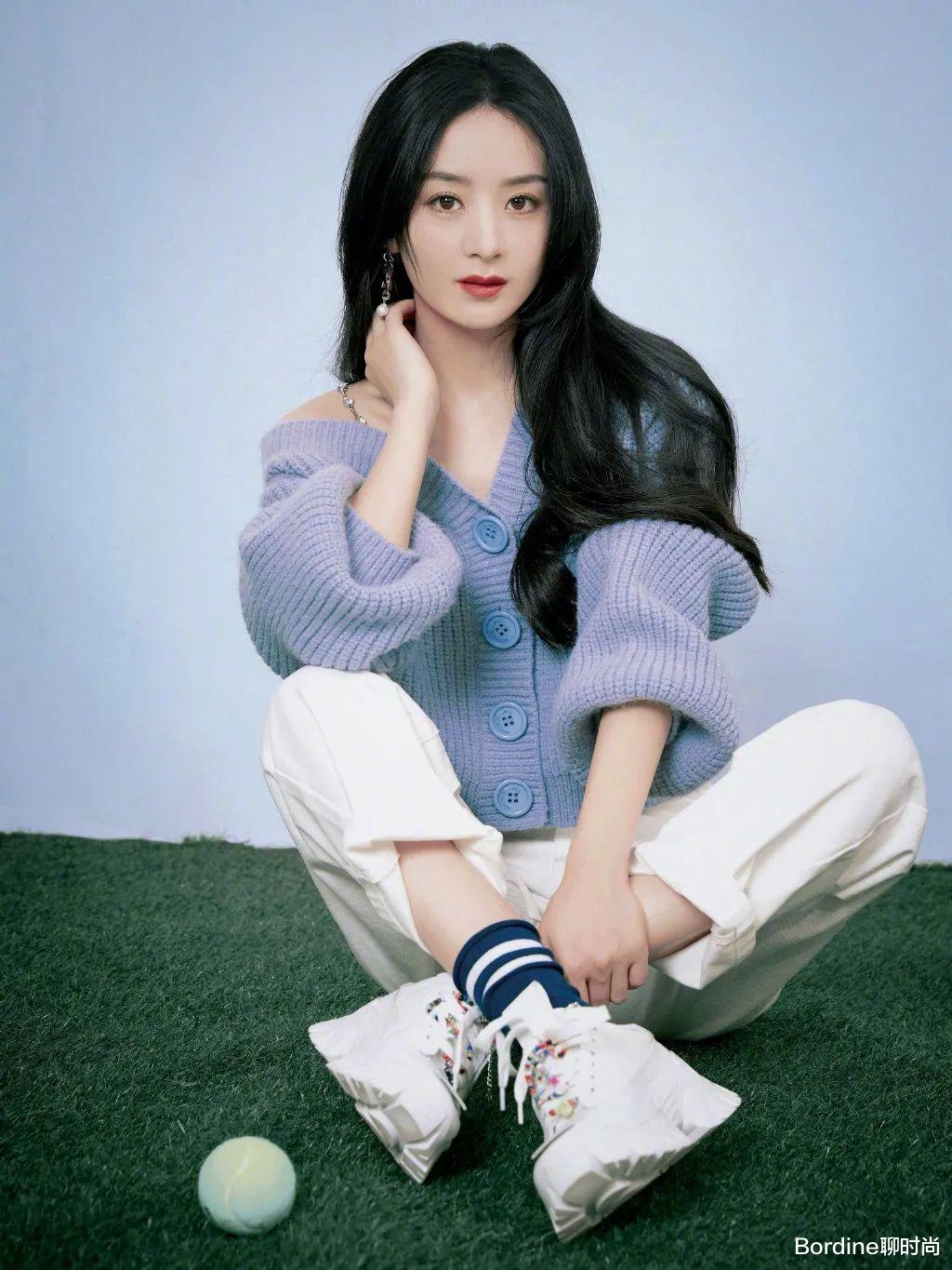 Bordine聊时尚|夏季也要穿毛衣，娜扎的绿色，赵丽颖的紫色，淡雅清新更时髦