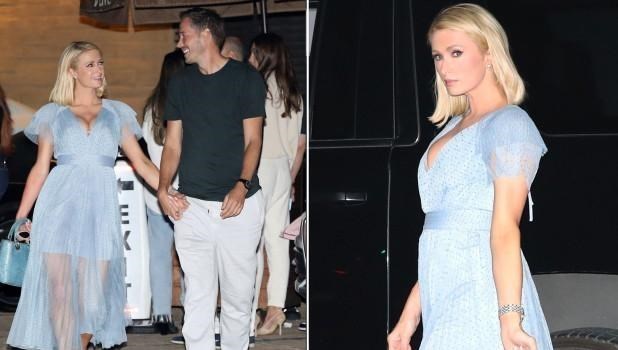 帕丽斯·希尔顿|40岁帕丽斯·希尔顿穿仙女裙，小腹隆起似怀孕，本人：婚礼后要娃