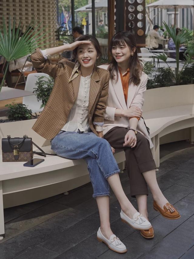 穿衣搭配|被这对闺蜜圈粉了,复古又高级的棕色系,轻松穿出职场精英范