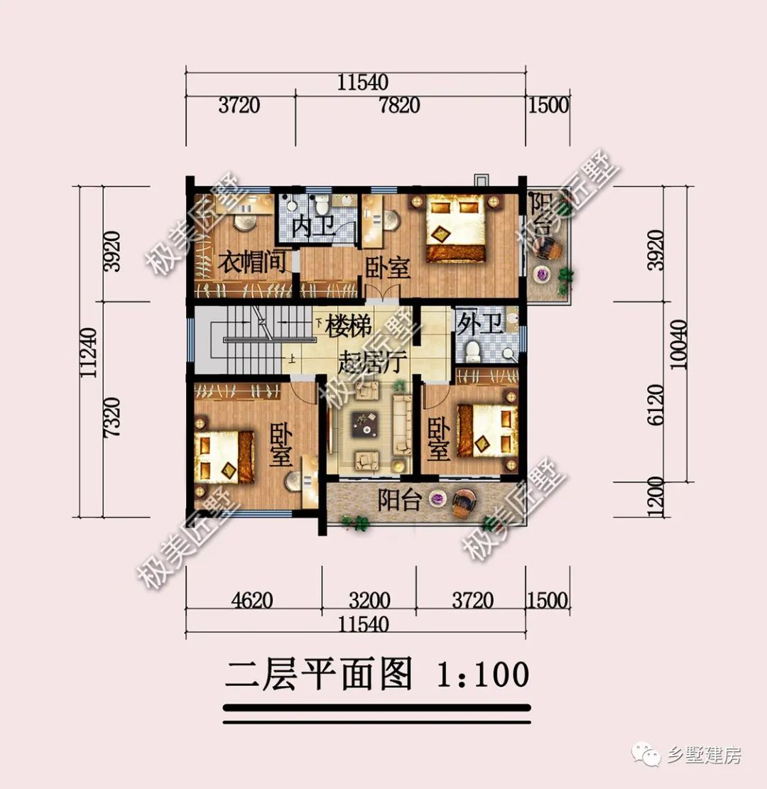 农村建房怎么选?11.54X11.24米,徽派风格来一栋