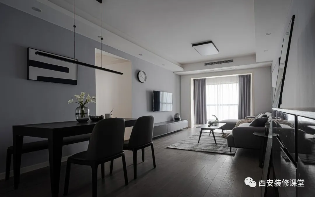 |110㎡三室，黑白灰冷酷婚房