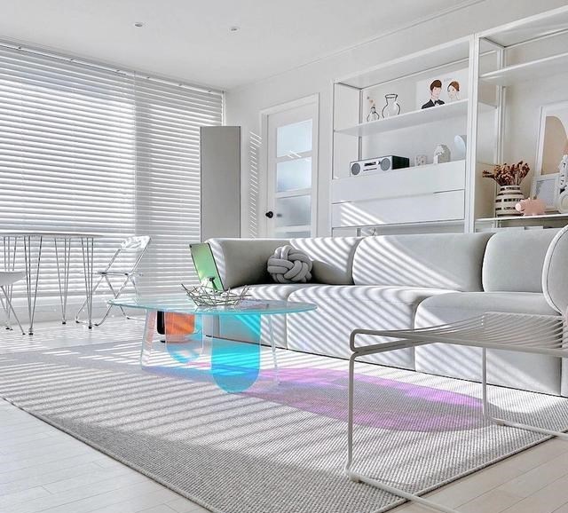 96㎡硬装看着没什么，软装一搭配就有了家的感觉，是年轻人的审美