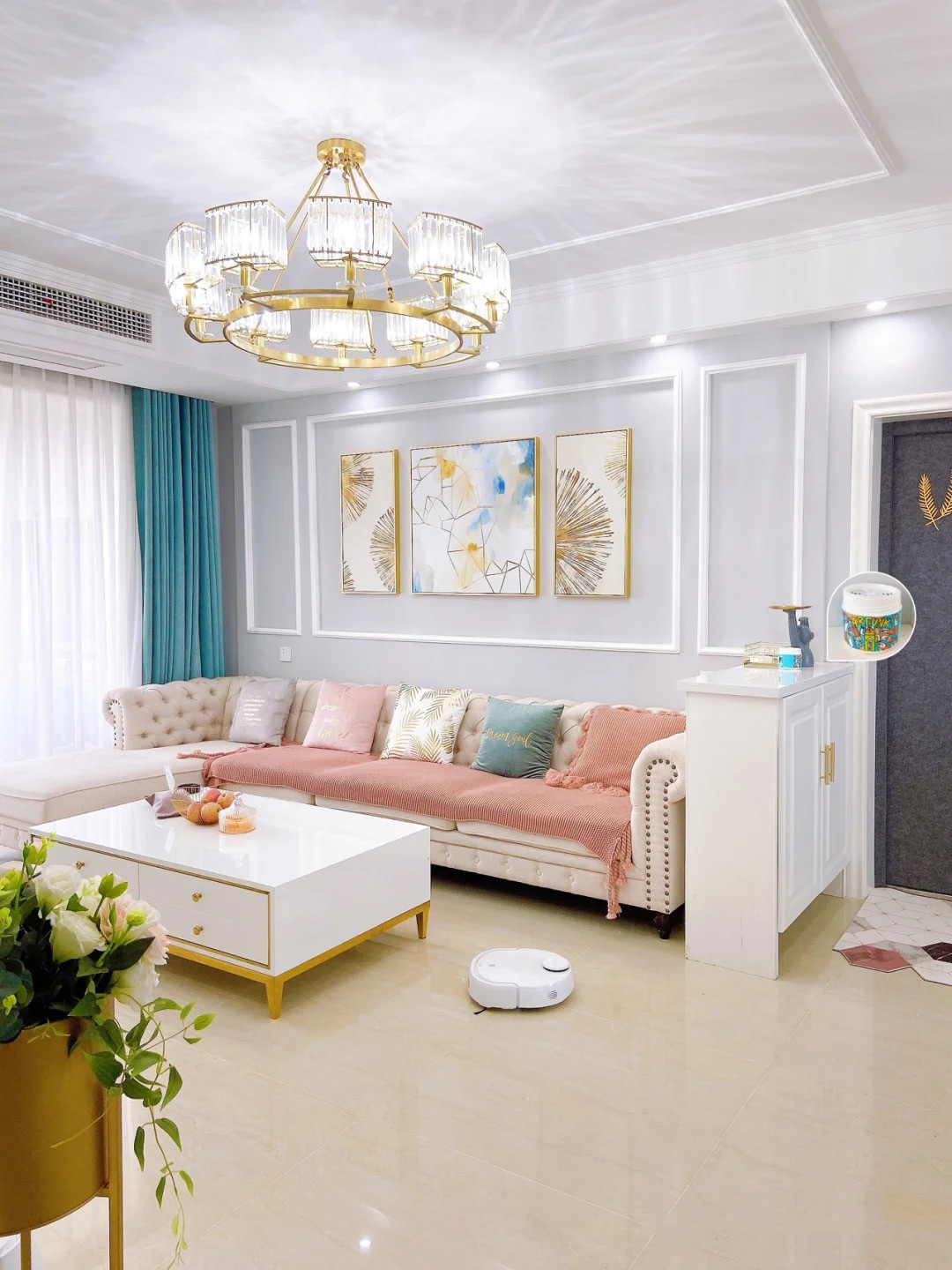 飘窗|她家120平米,一进门就爱上了,全屋又美又温馨,以后照着装