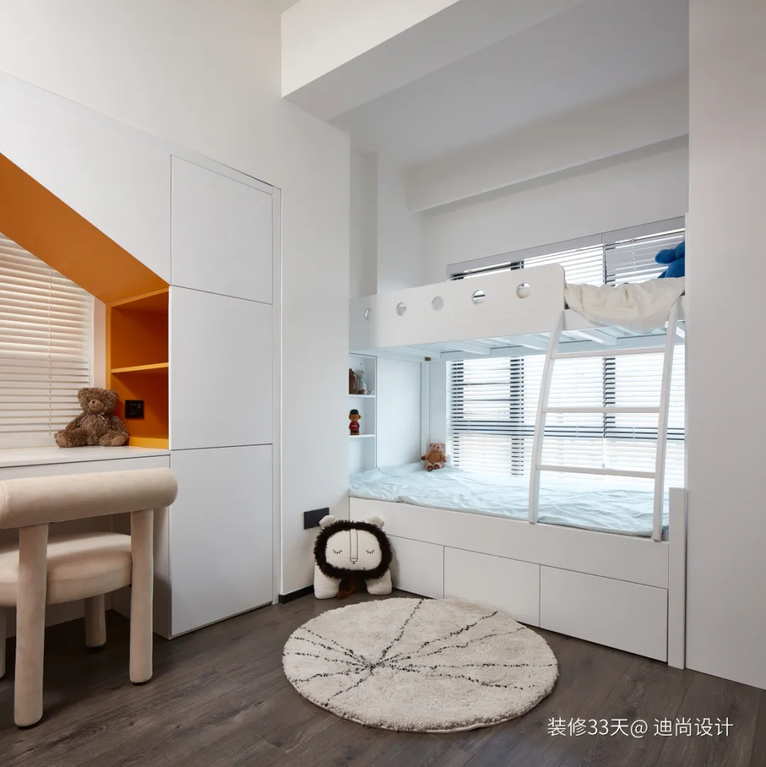 装修设计：现代简约高级三室，二孩之家三代同堂