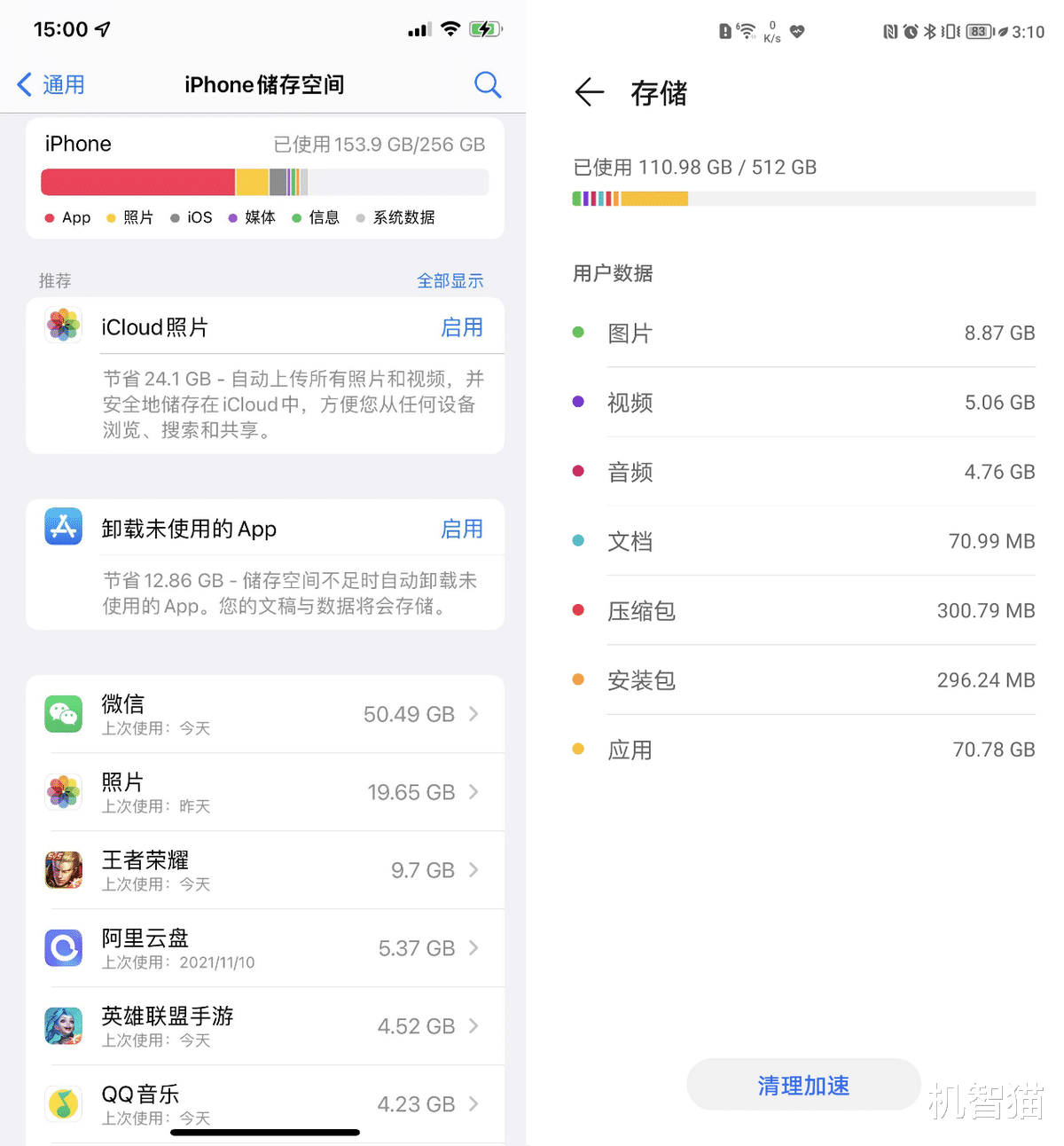 华硕|学会这几招，128GB的手机完全够用