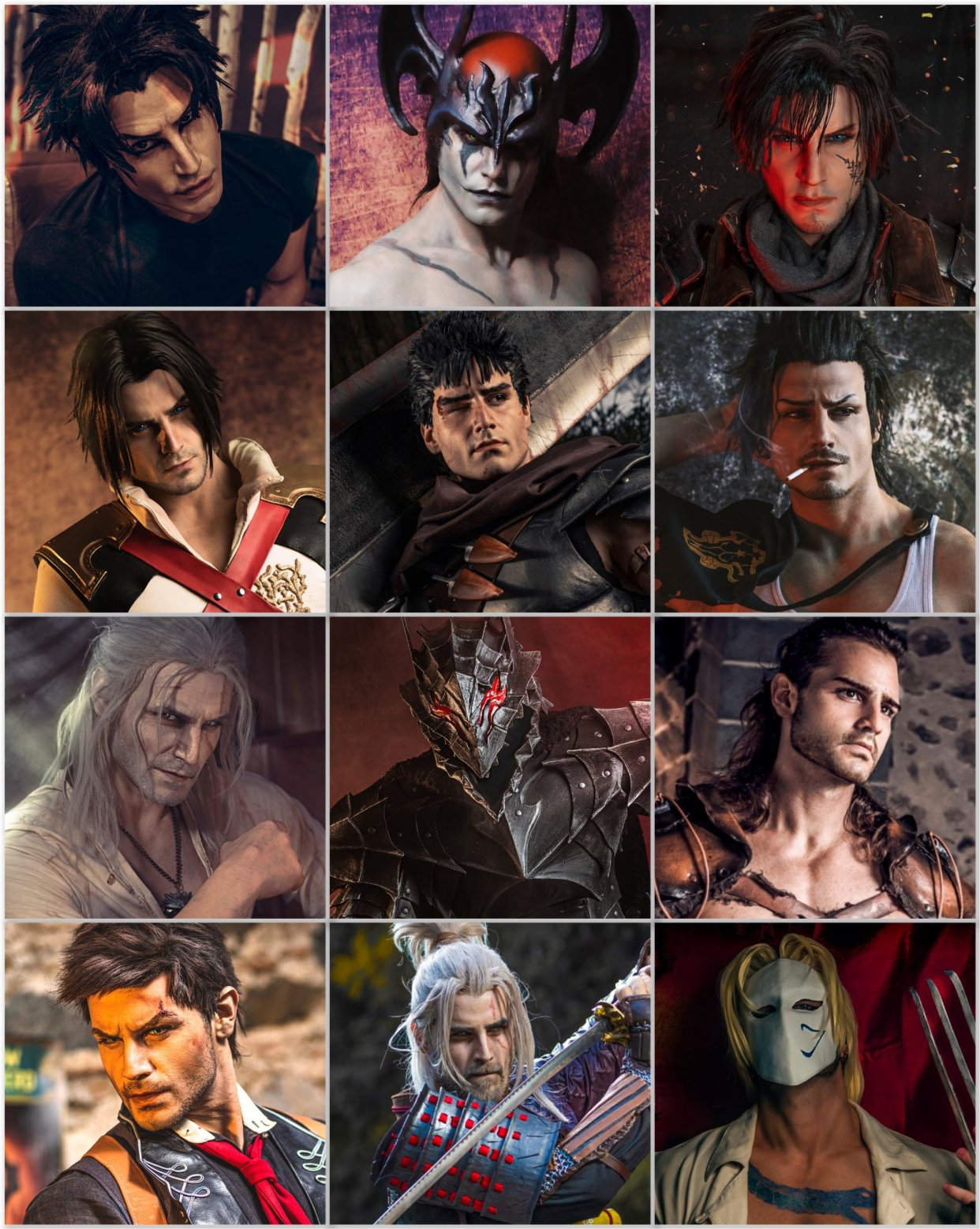 coser|意大利Coser神还原咒术回战、巫师3等众多角色，一身肌肉无可挑剔