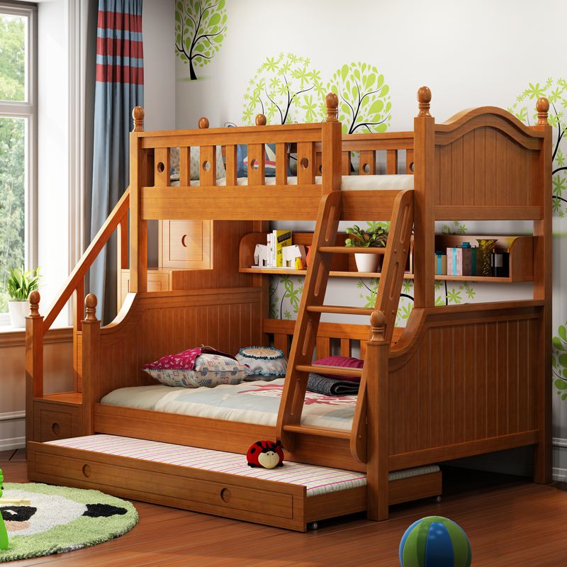 大户型装修设计精选 3个孩子挤一间房，不到10㎡邻居打上下铺，横放1张竖放2张刚好！