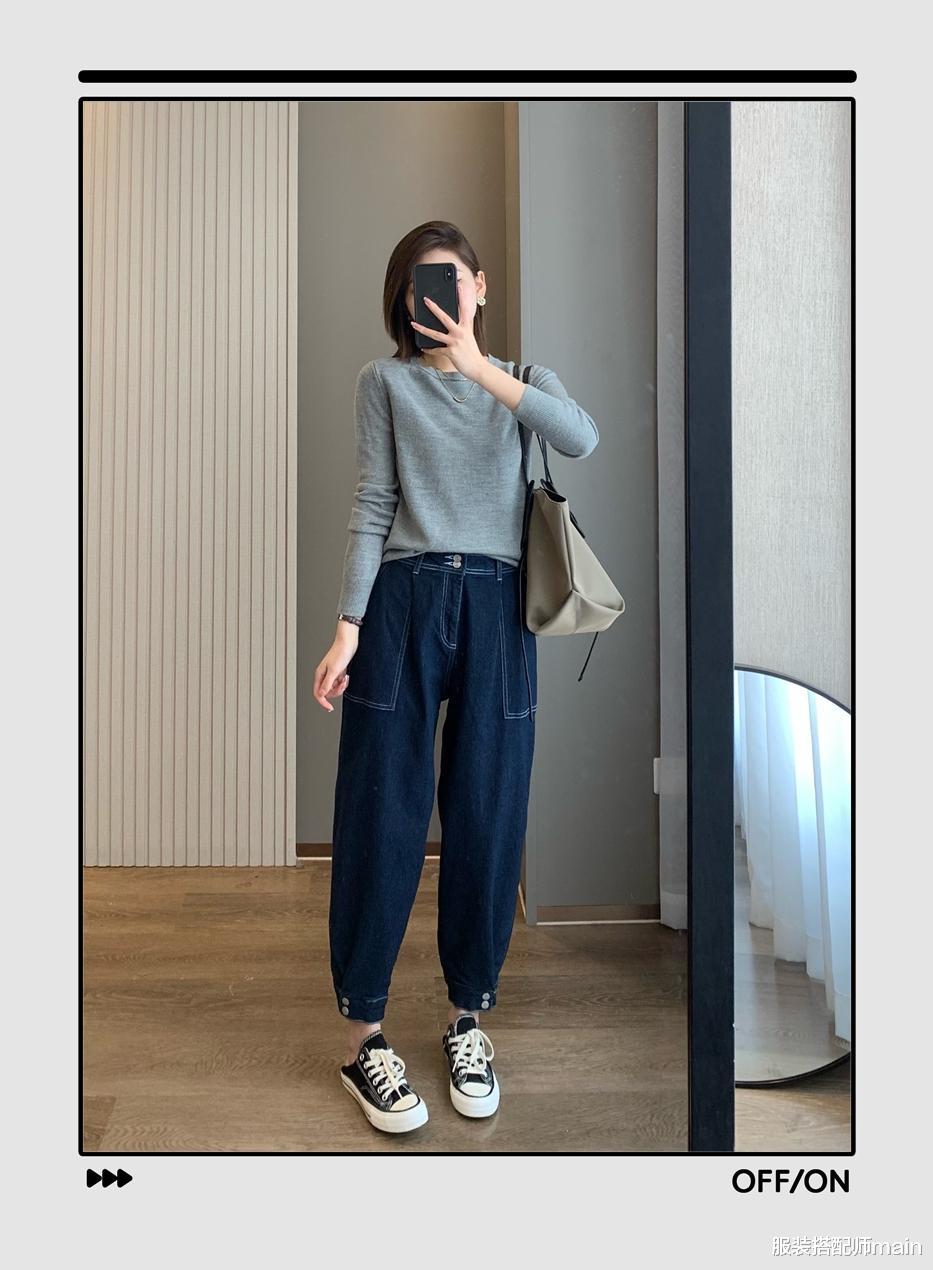 服装搭配师main|阔腿裤不再受宠了，今年时髦精们人手一条萝卜裤，不仅时髦又显瘦