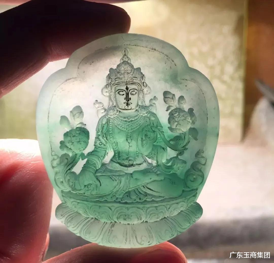 广东玉商集团|网红木那料起货绿水度母，美到炸裂！