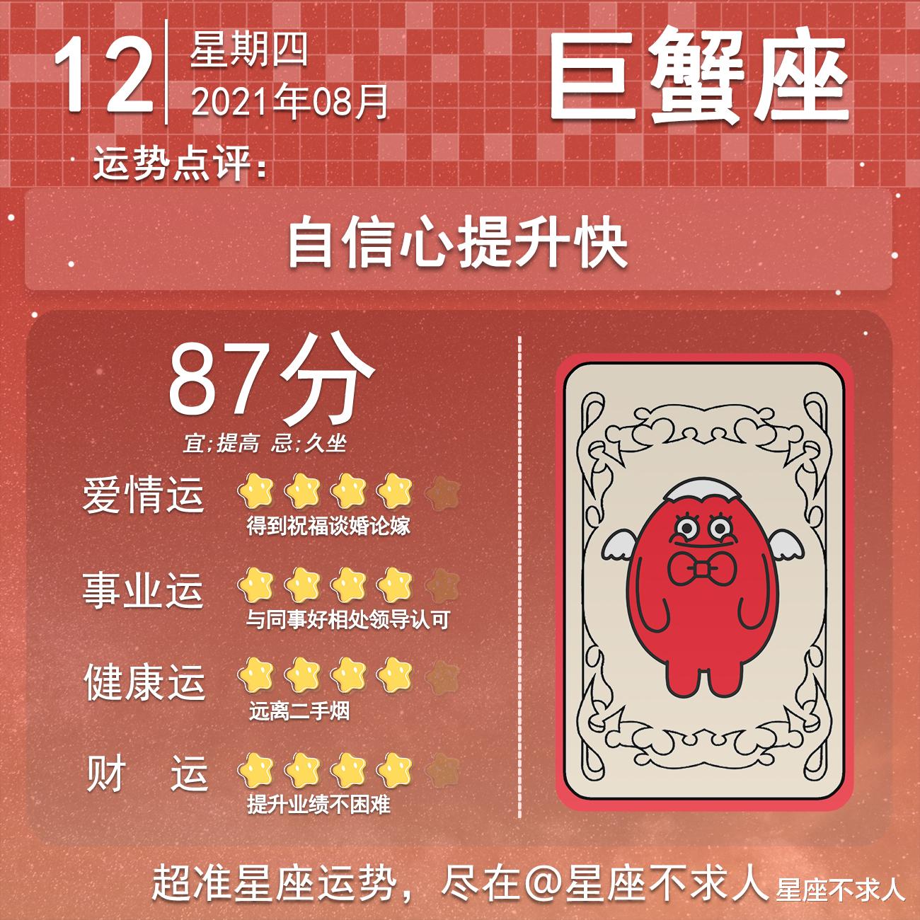 星座不求人|十二星座8月12号运势