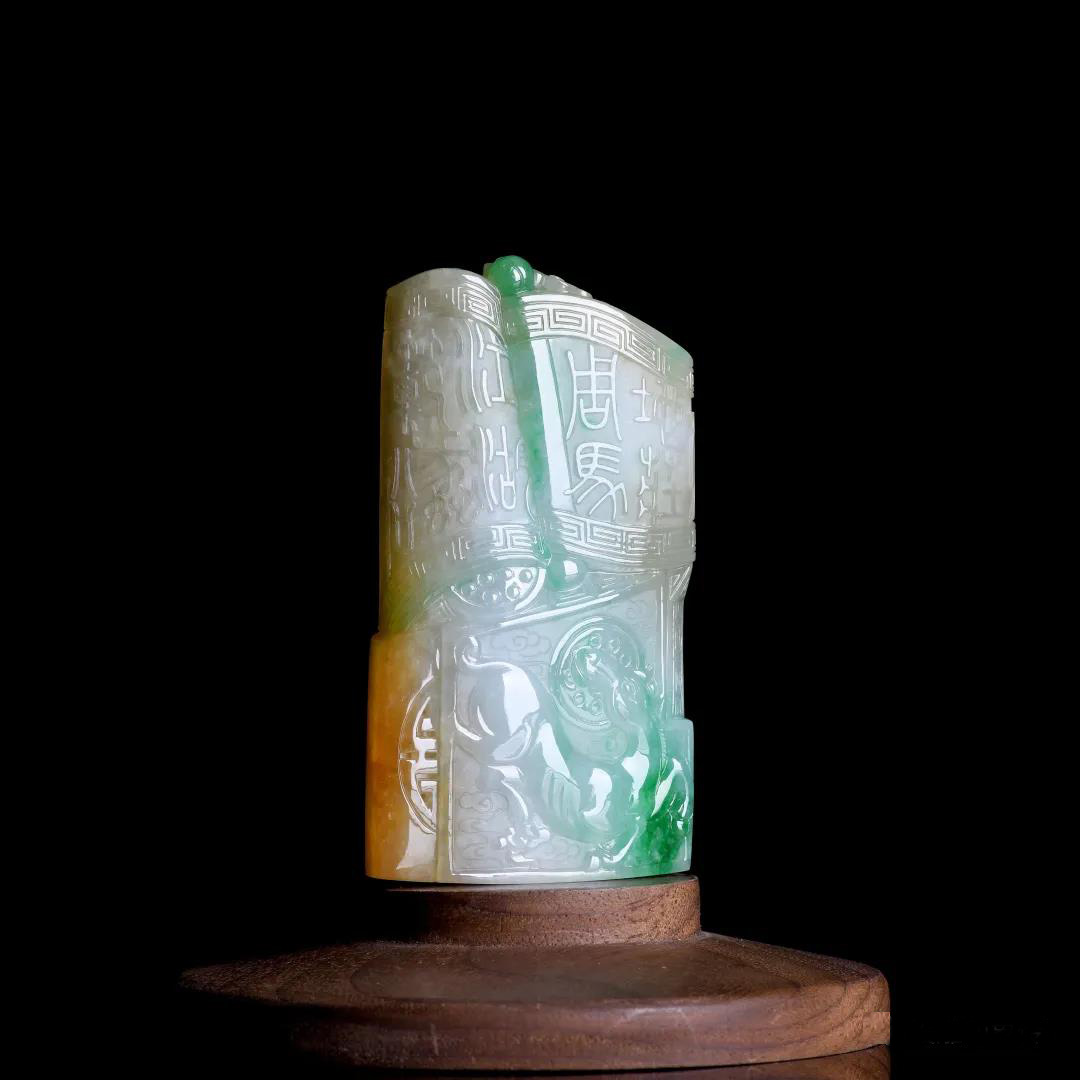 翡翠|天地庄周马 江湖范蠡船|设雕印象传王胜利翡翠作品赏析