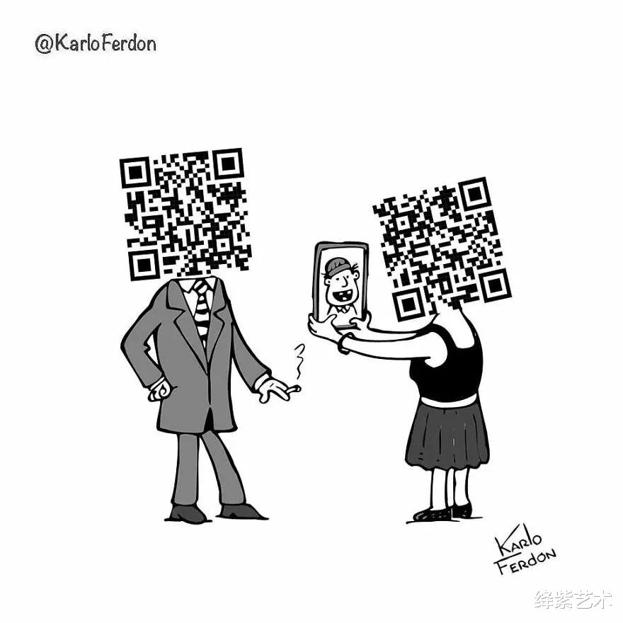 |20部极简主义漫画，黑与白之间，藏着复杂的寓意，没有人想看懂