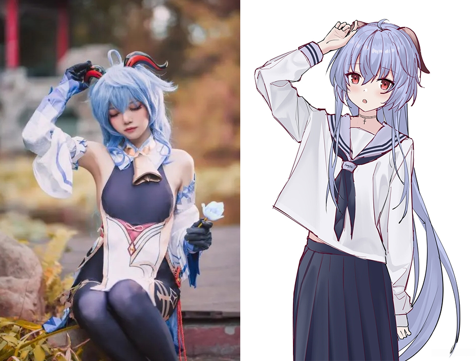 二次元|原神COS:二次元老婆哪家强?刻晴可爱,甘雨有灵魂!