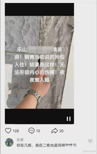 七瓜小九九说|乐山某楼盘被爆“交房翻车”，现场确实很惨烈呀！