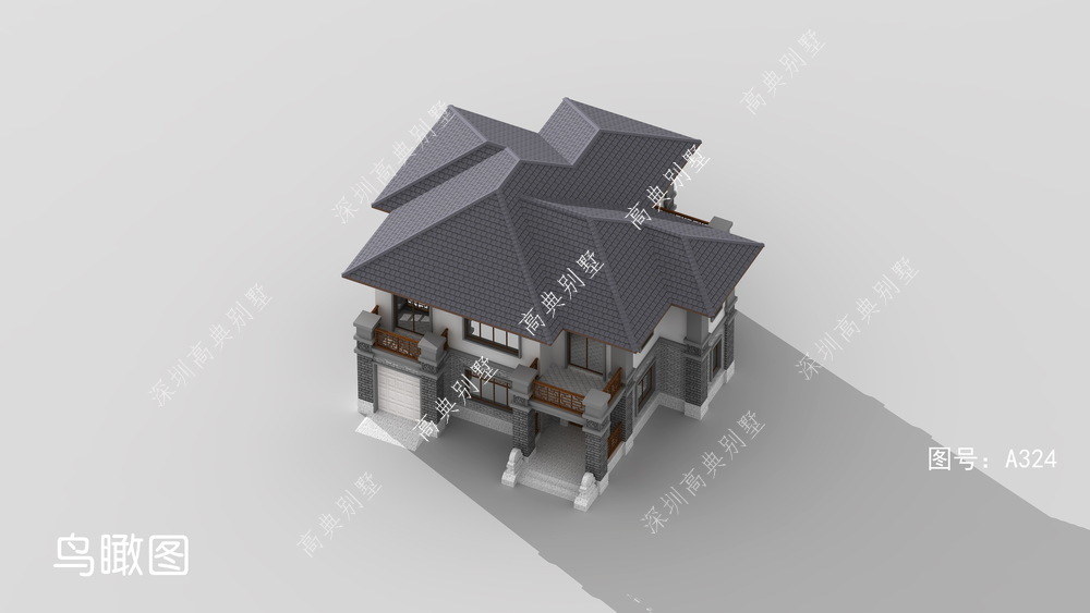 房楼梦|经典的中式别墅，外观简单，施工容易。