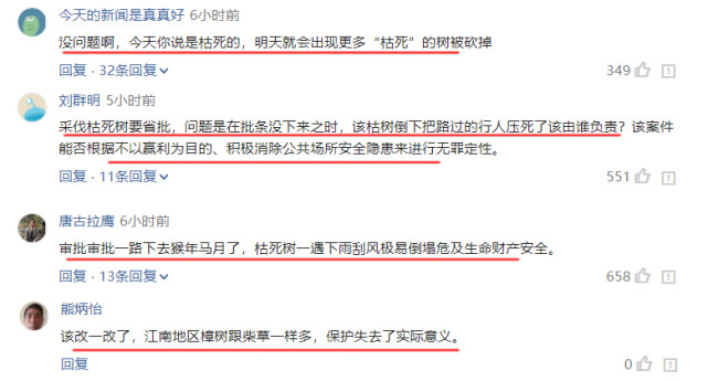 热点微评社 欲加之罪？男子采伐4棵“死树”被罚款起诉：建议量刑4年半！