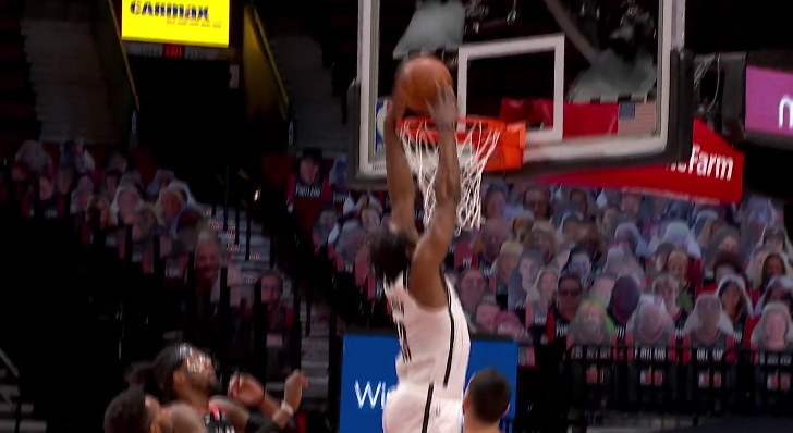 詹姆斯·哈登|太拼了！哈登帶傷出戰雙手暴扣，急停假動作將利拉德晃到底線