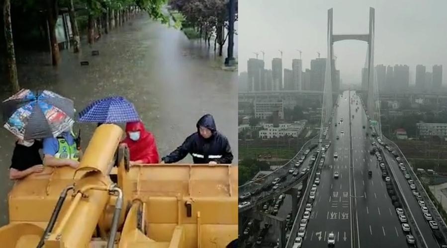 郑州 预警后 郑州暴雨预警后，私家车被挤满！
