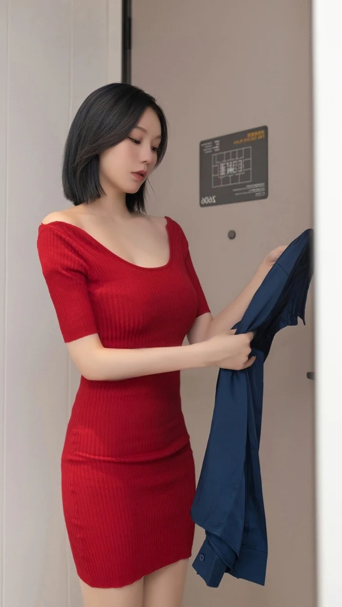 田间诗 袭一身猩红色短裙,尽显女人的妩媚与娇羞!