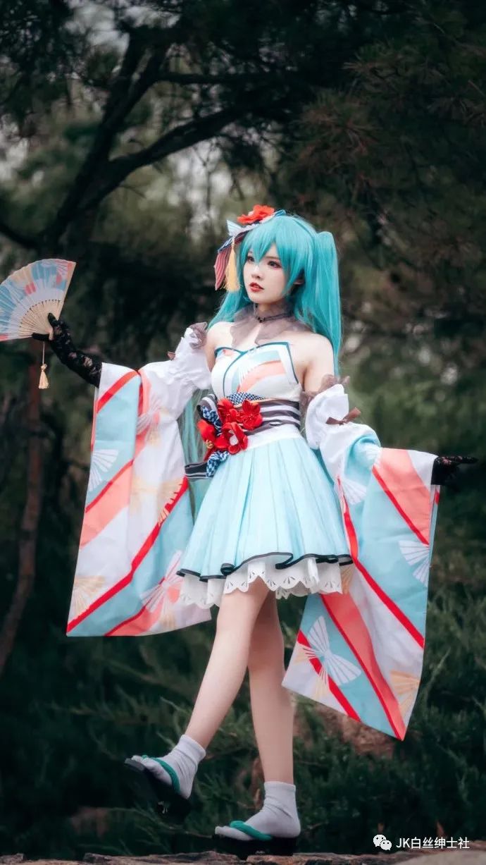 |cos：miku和风舞娘cos正片@黑然