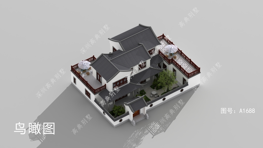 世茂|带院子的中式别墅，实用又上档次，建一套，度过快乐的小日子。