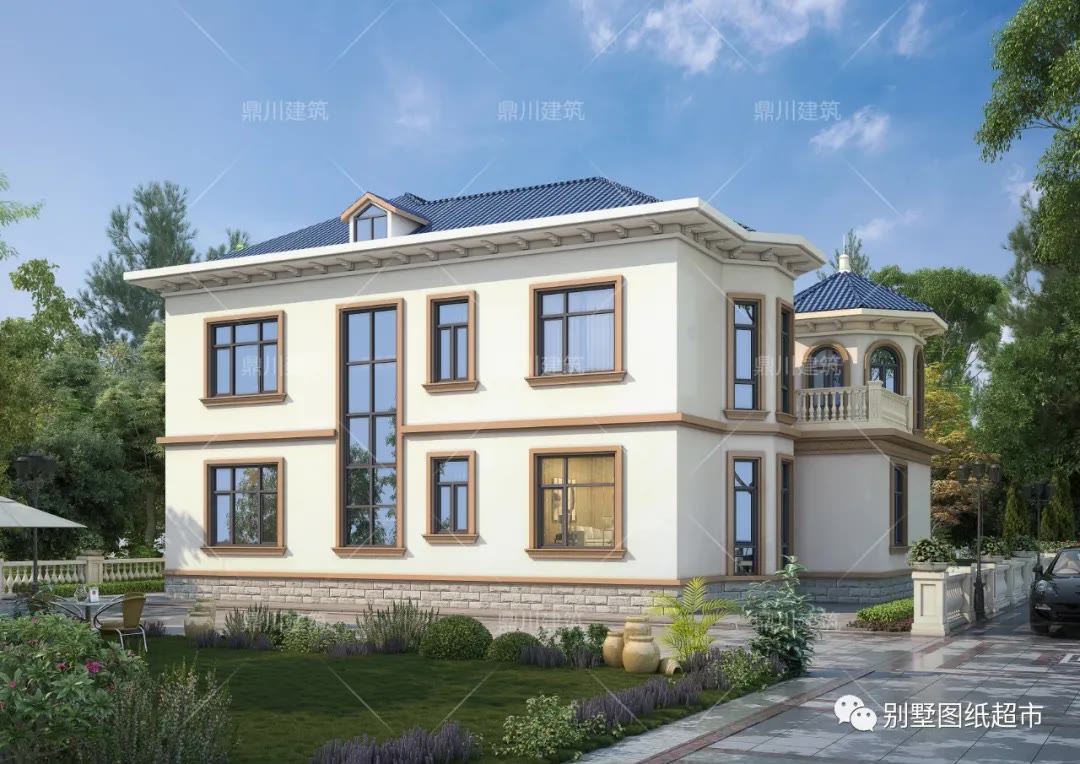 |农村自建二层美宅，4卧3厅+车库+茶室+棋牌室，让人一眼就爱上