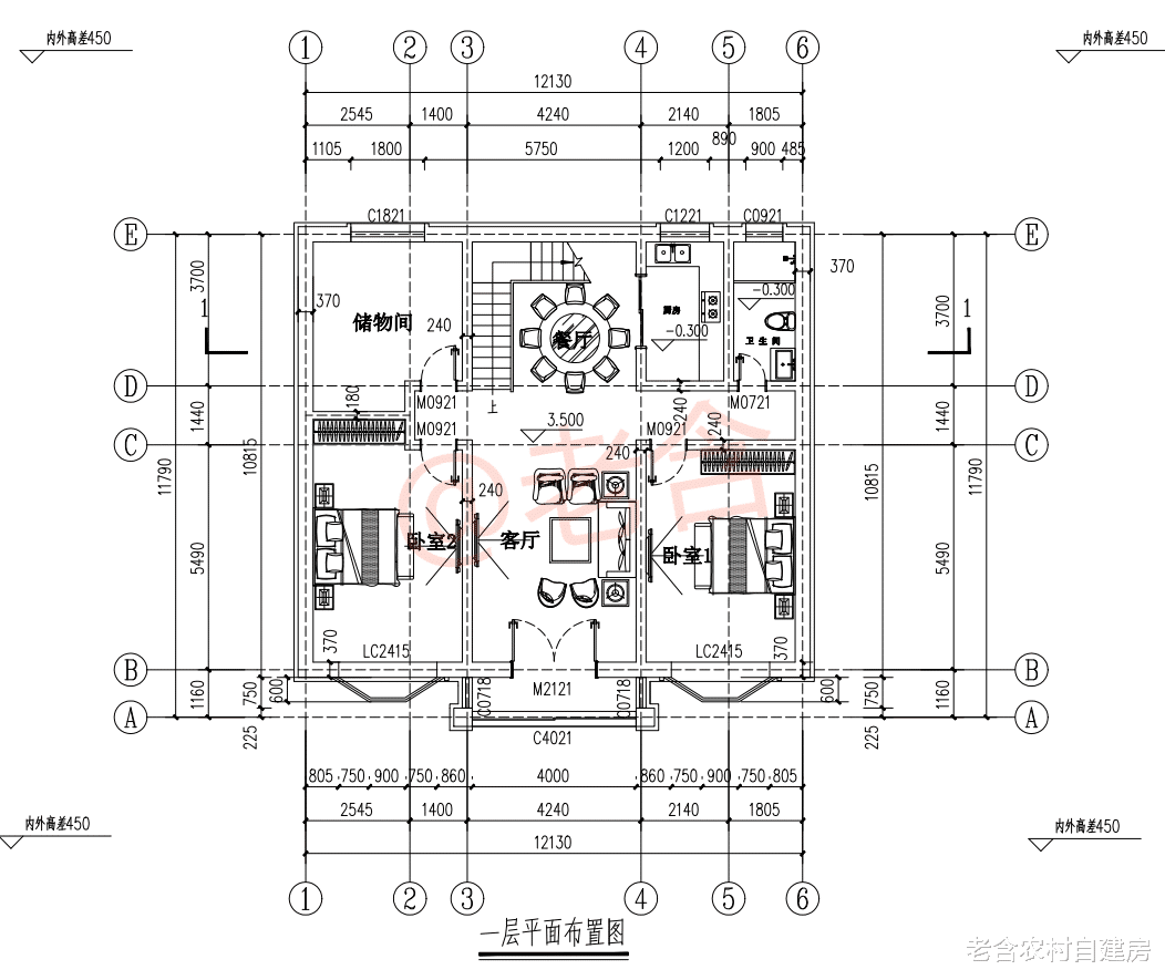 |性价比“最高的”农村二层别墅设计图，新中式风格不过时，值得建