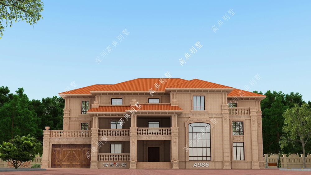 |欧式三层别墅，浪漫又不失风情，一眼就很喜欢。