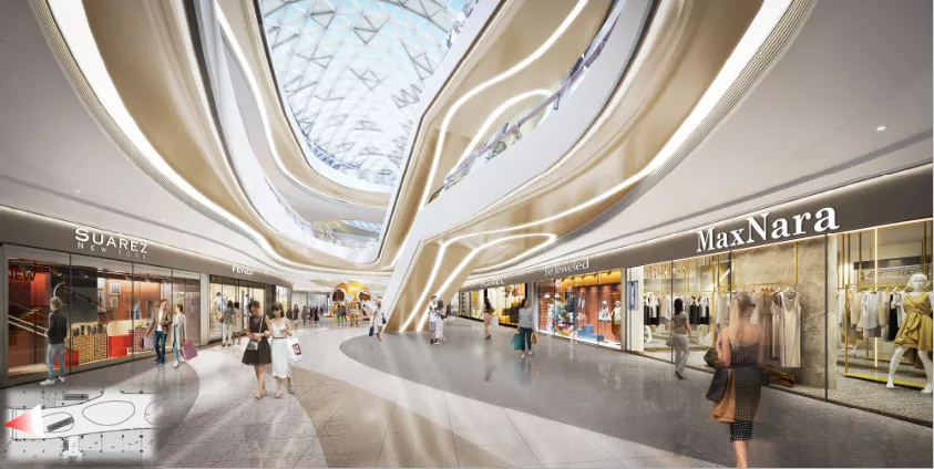 红角洲大型商业!联泰万悦汇封顶!内部装修效果图首次曝光!