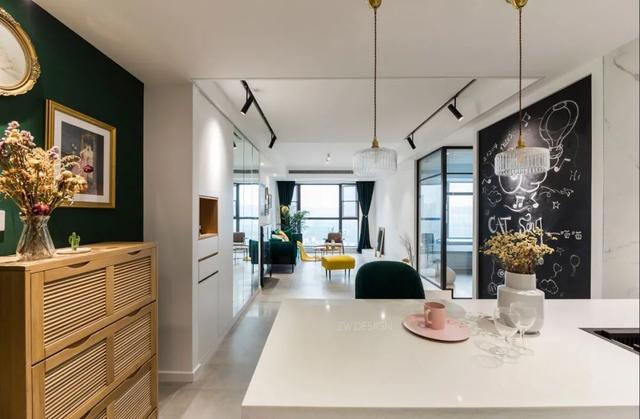 75㎡现代轻奢,精致的复古调,让小房子也清新脱俗